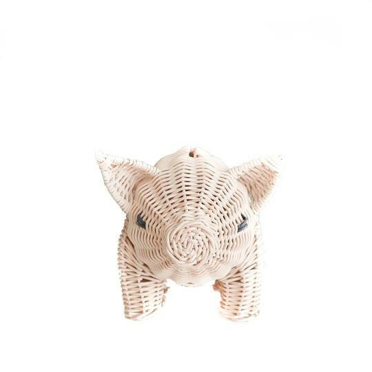 Rattan Piggy Bank Educational Toys Coconeh