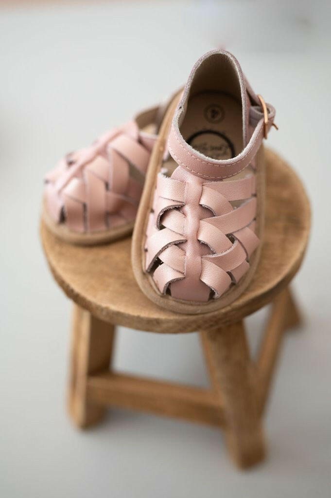 Pearl Pink Ella Sandal Shoes Little Love Bug Co.