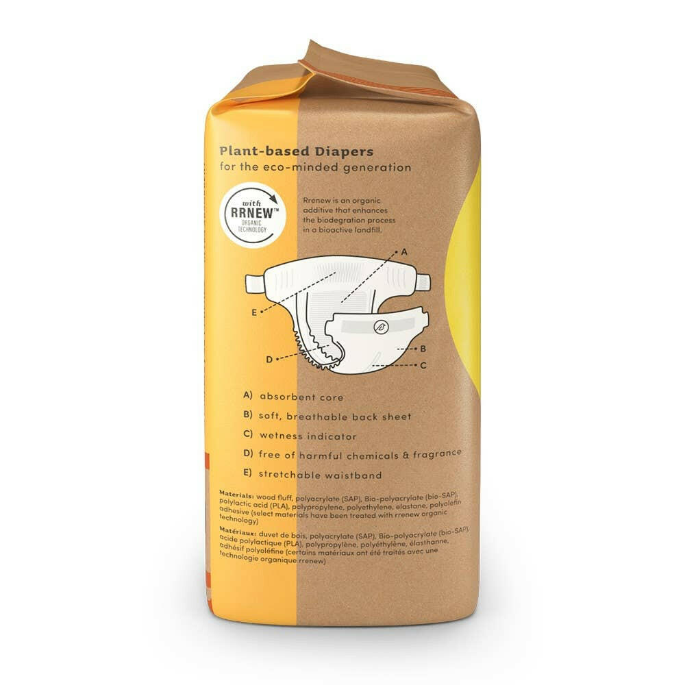 Sustainable Plant Based Baby Diapers - Size 1 Baby Essentials Nest Diapers