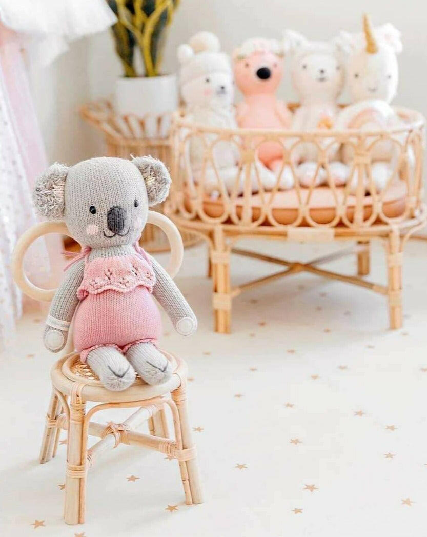 Rattan Mini Bow Doll Chair (Set of 2) Pretend Play Poppie