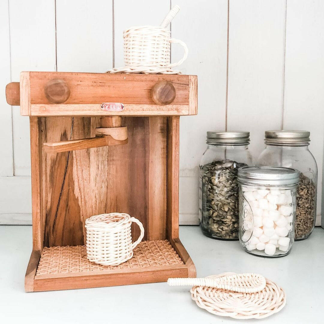 Rattan Barista Pretend Play Poppie