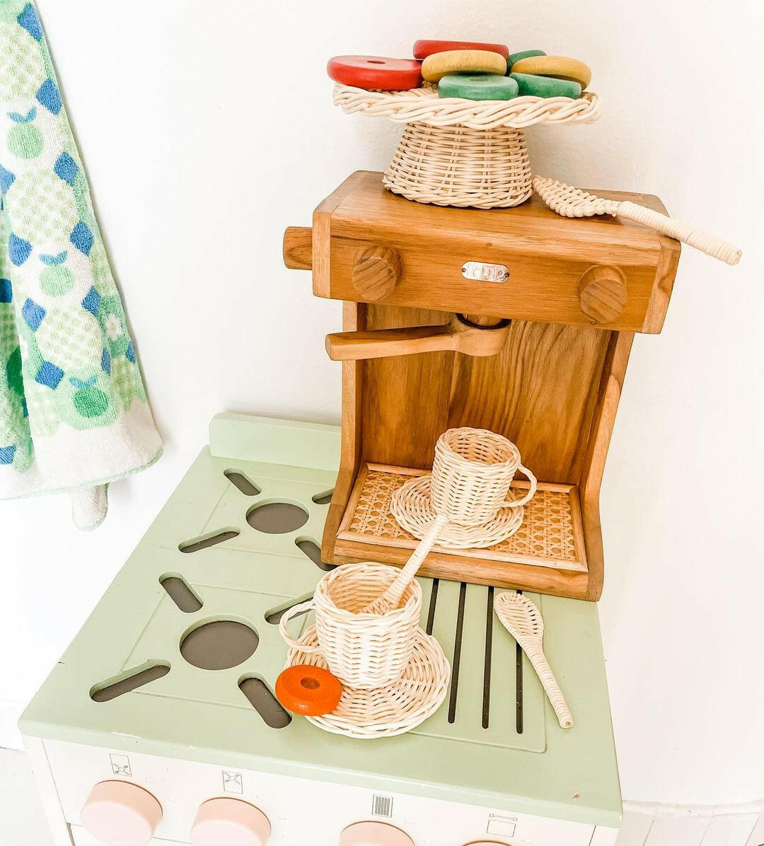 Rattan Barista Pretend Play Poppie