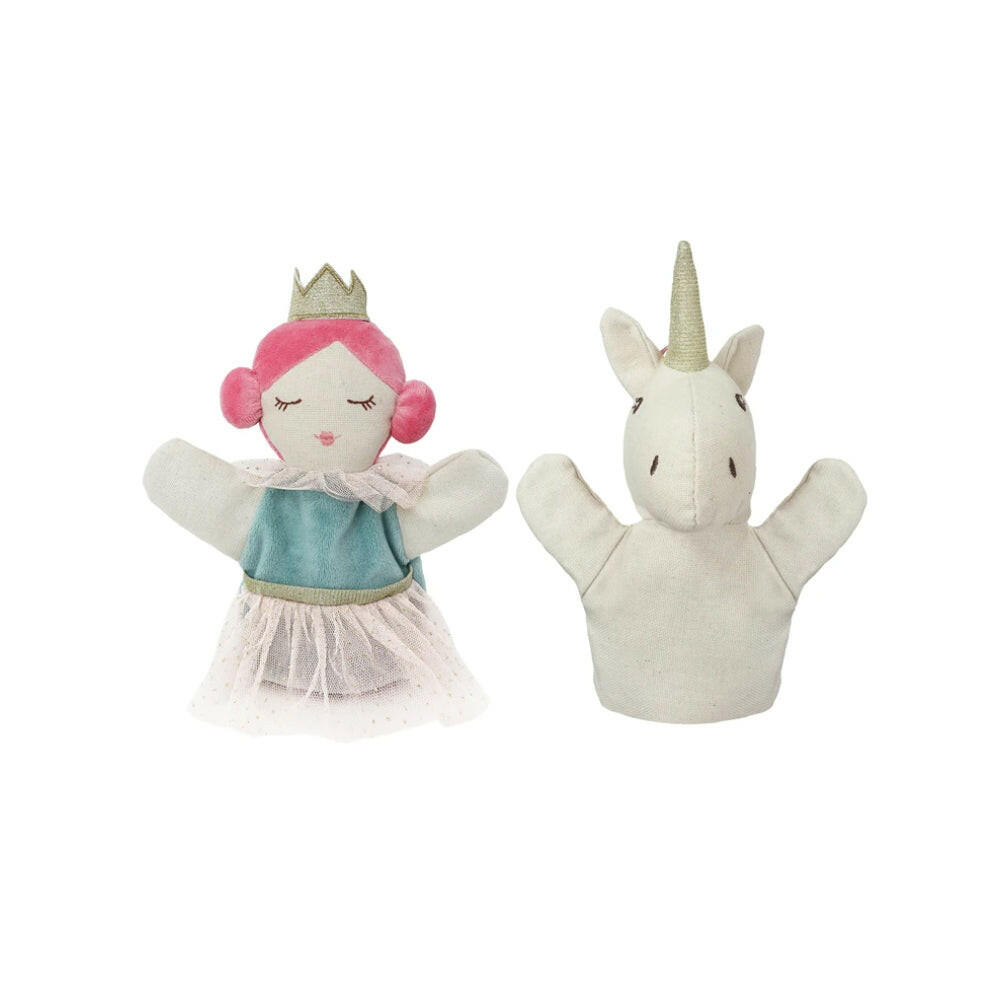 PRINCESS & UNICORN HAND PUPPET SET Activity Toy MON AMI
