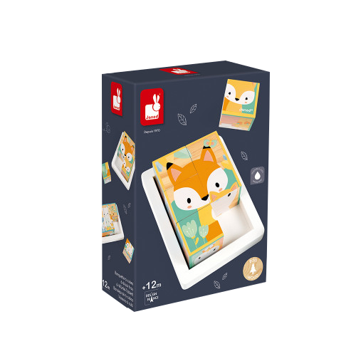 Pure 6-Block Tray Wooden Blocks Janod