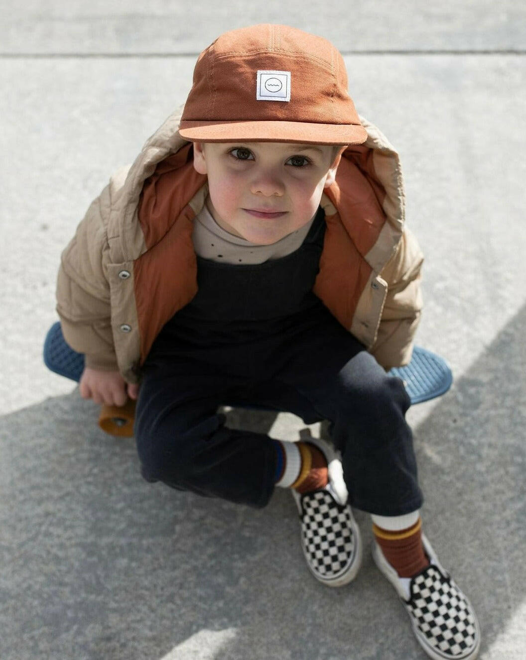 Five-Panel Kids Hat - Rust Hats Rad River Co.