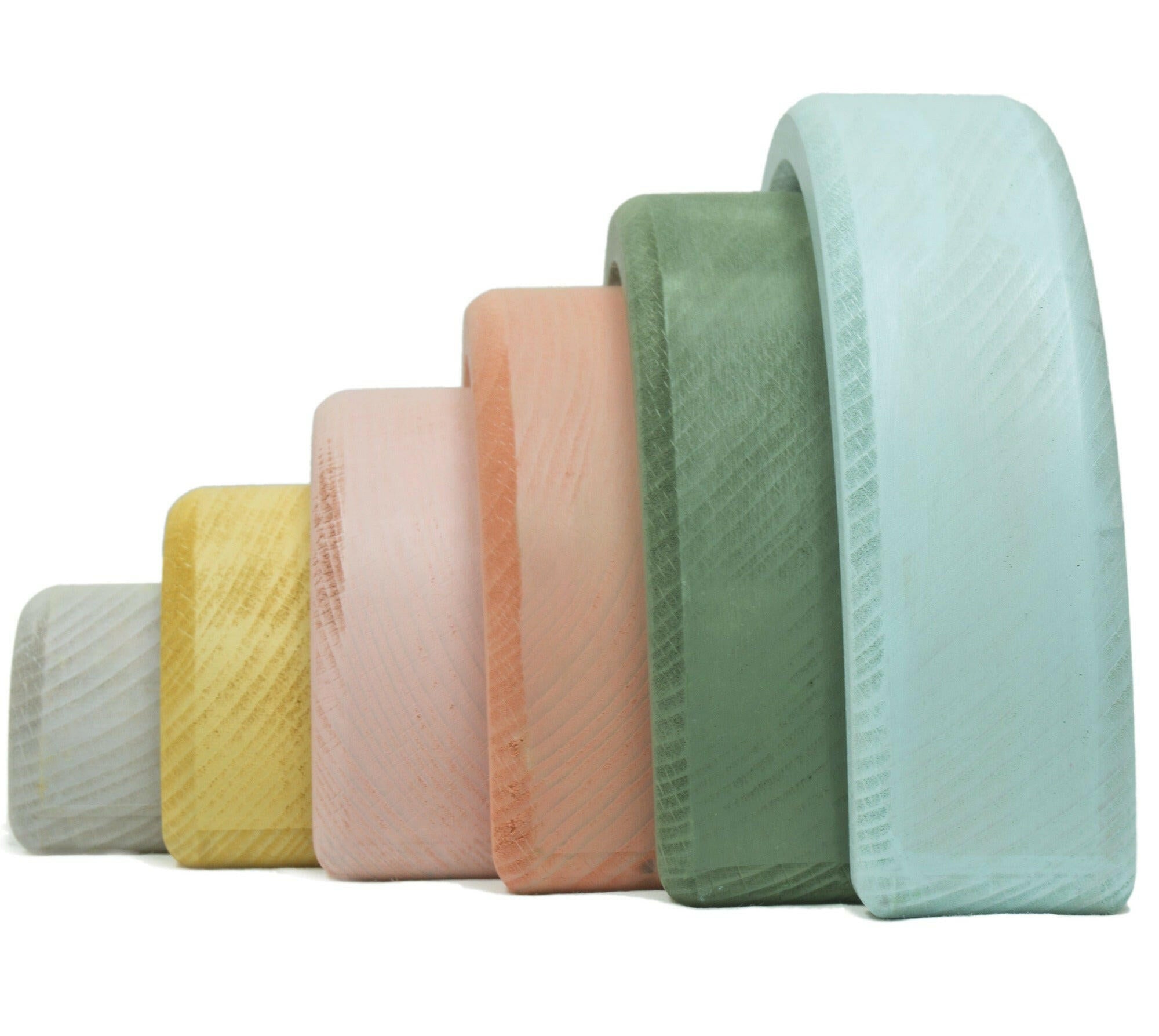 Wooden Rainbow Stacker - Pastel Blocks Wonder & Wise