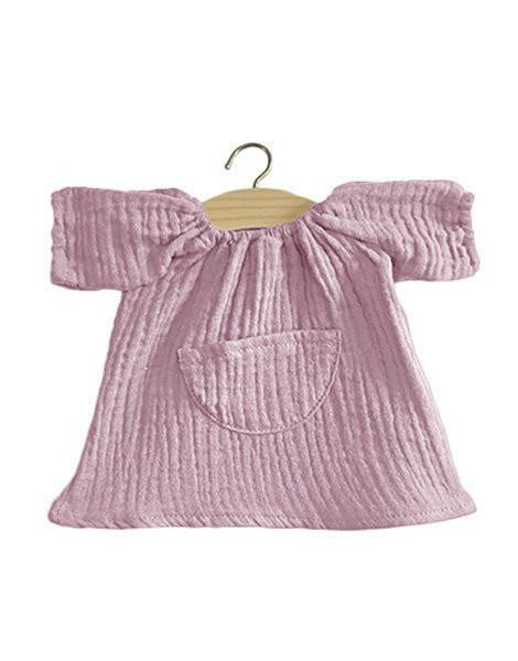 Jeanne double gauze cotton dress Lilac Doll Clothing Minikane