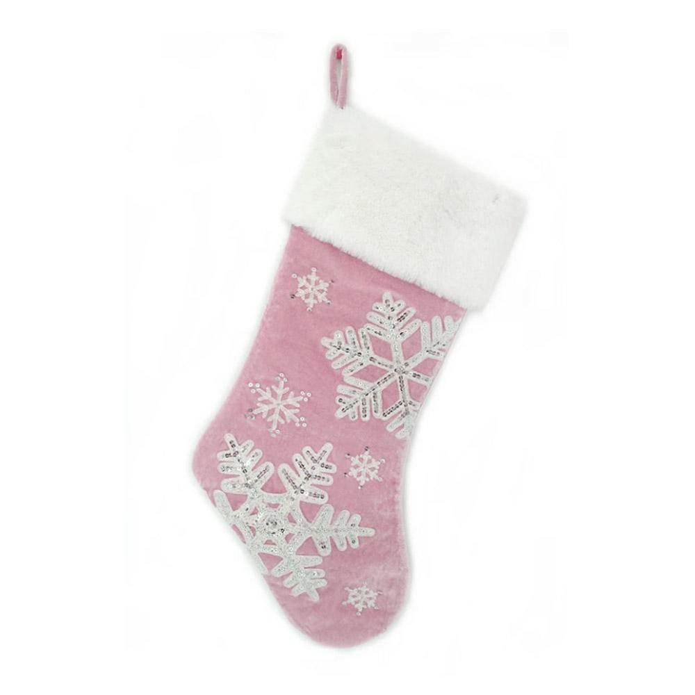 DUSTY ROSE SNOWFLAKE STOCKING Stocking MON AMI