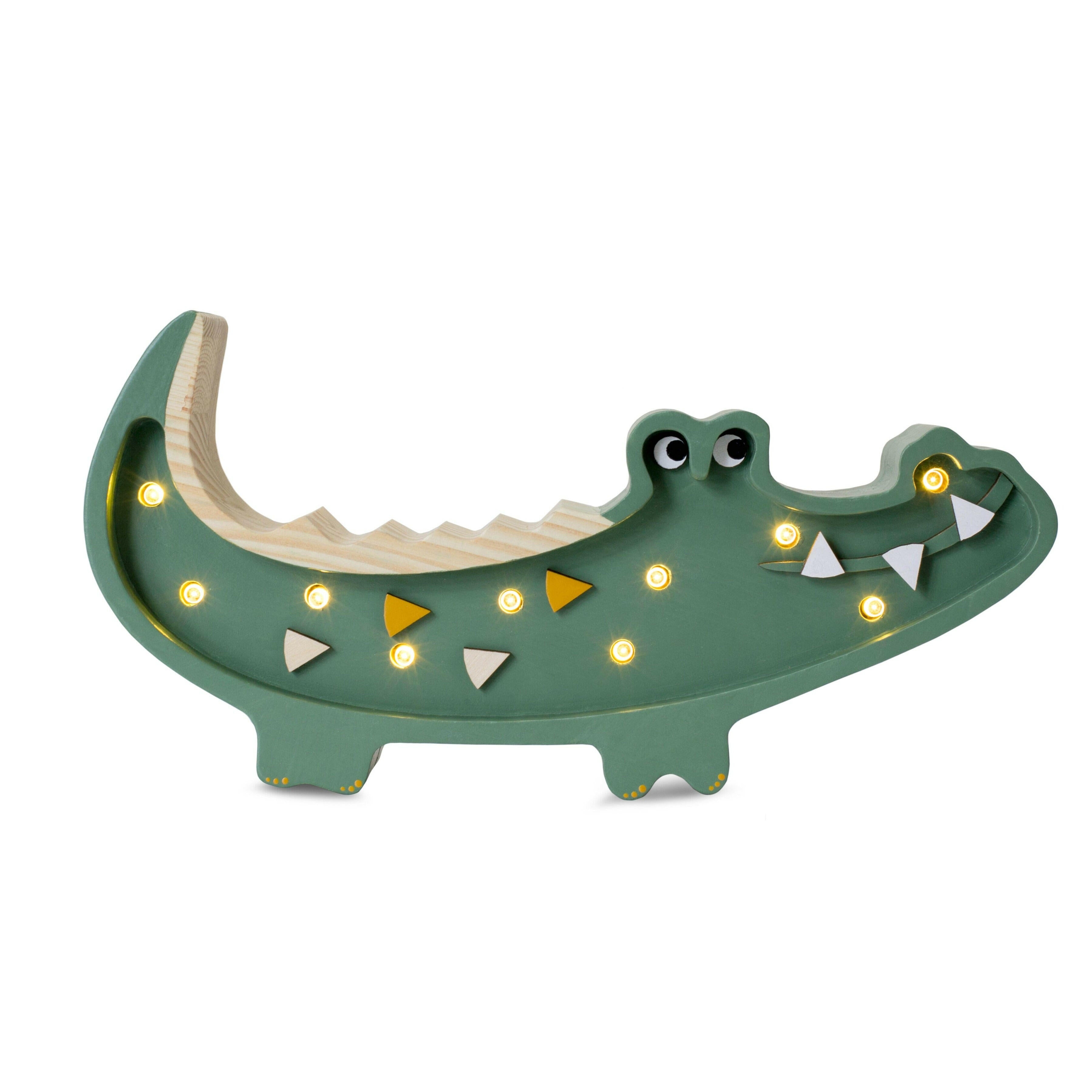 Little Lights Mini Crocodile Lamp Baby & Toddler Little Lights US Military Green