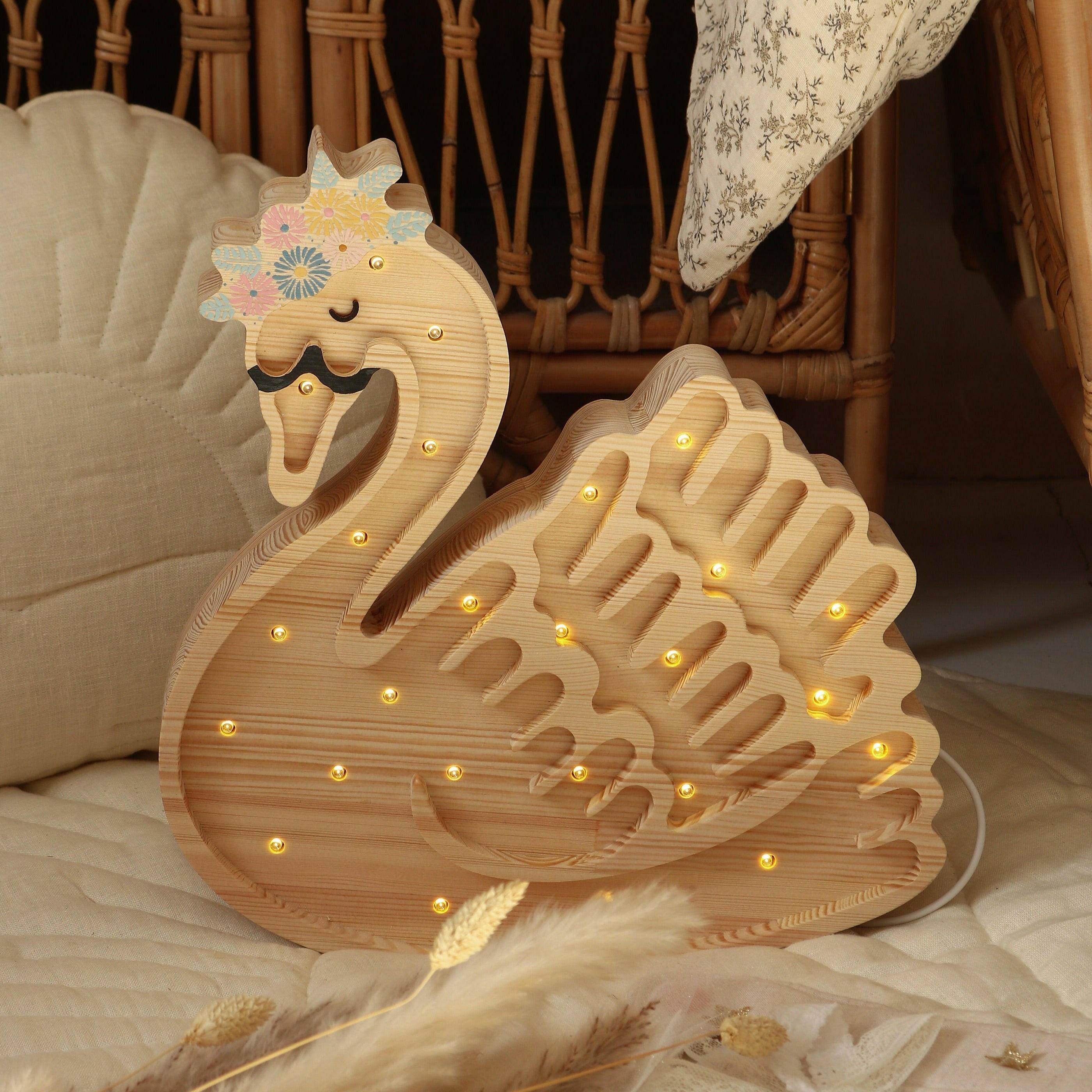 Little Lights Swan Lamp Little Lights US