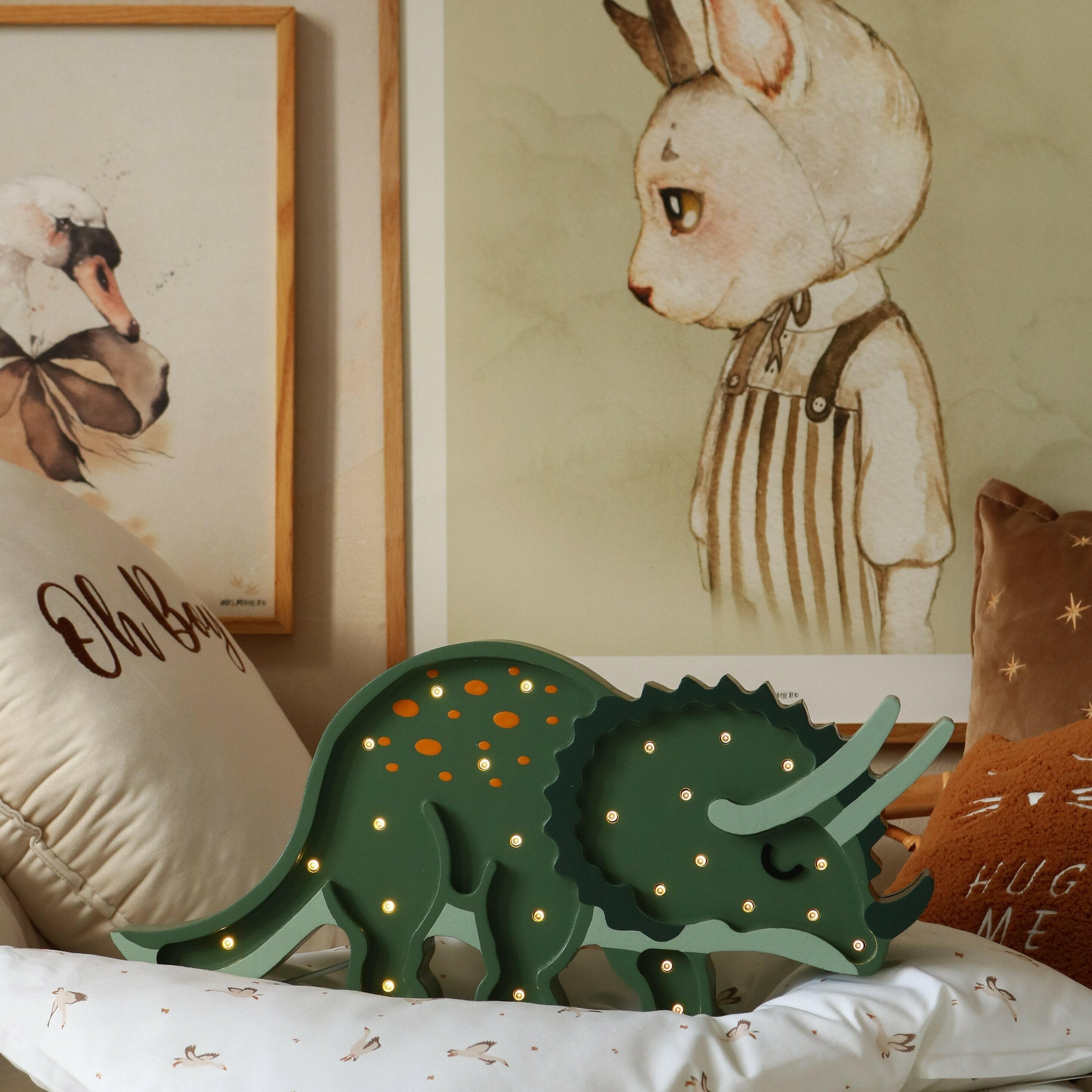Little Lights Triceratops Dinosaur Lamp Little Lights US