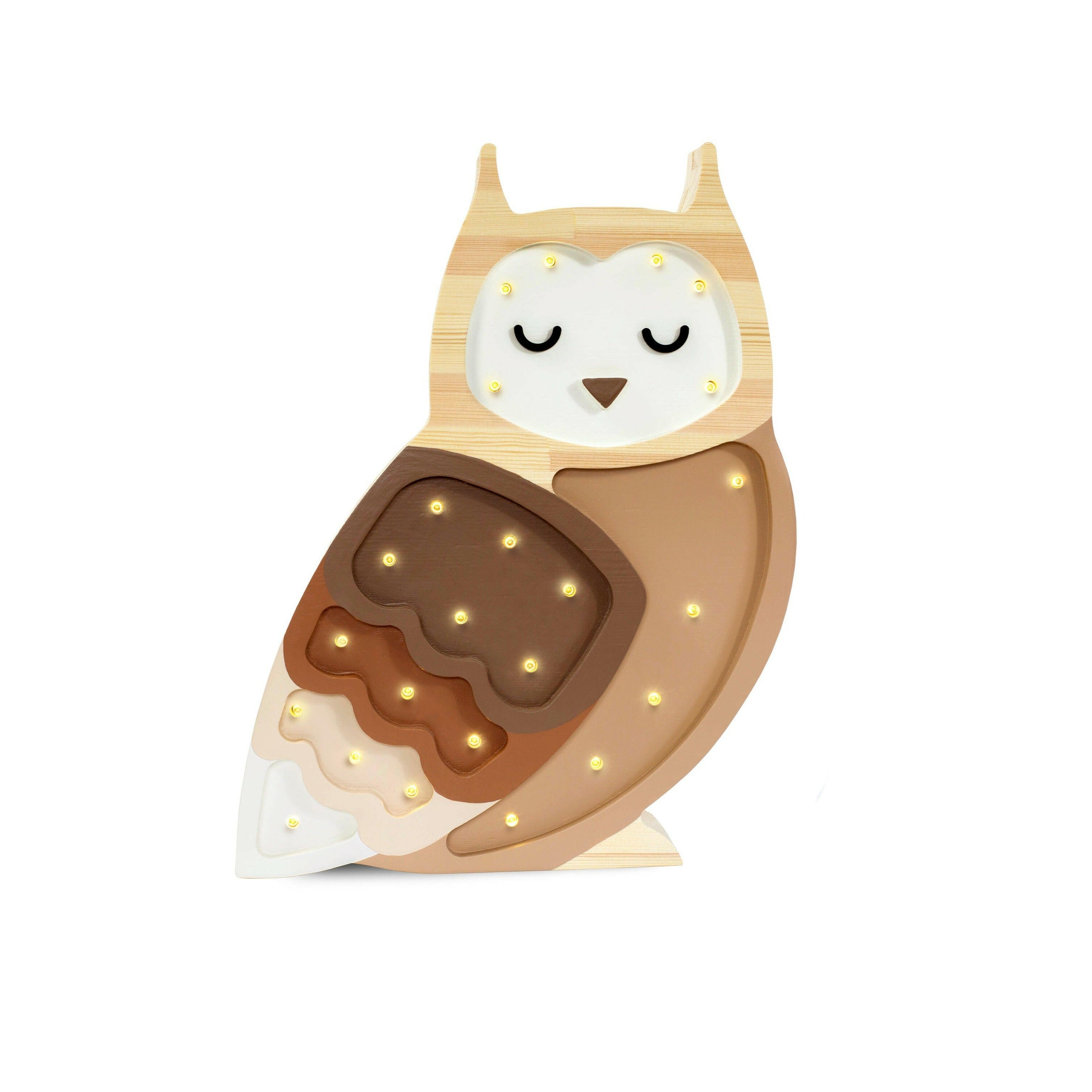 Little Lights Owl Lamp Little Lights US Ombre Brown