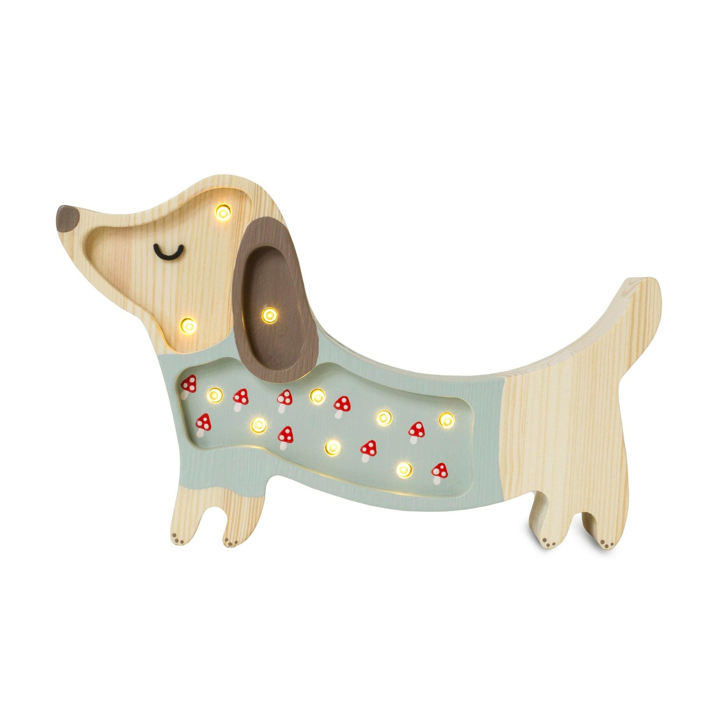 Little Lights Mini Puppy Lamp Baby & Toddler Little Lights US Mushrooms On Green