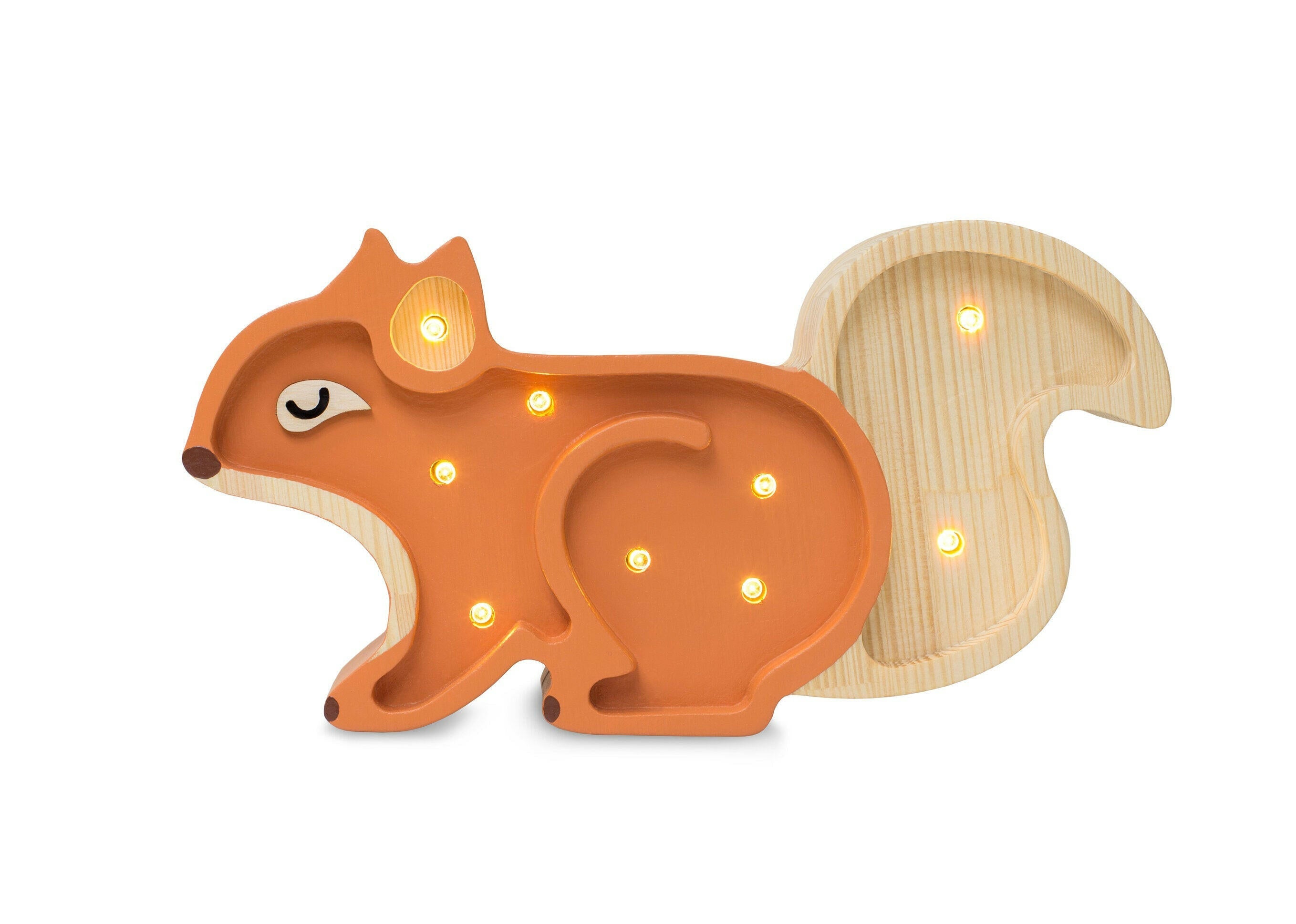 Little Lights Mini Squirrel Lamp Little Lights US Ginger Wood