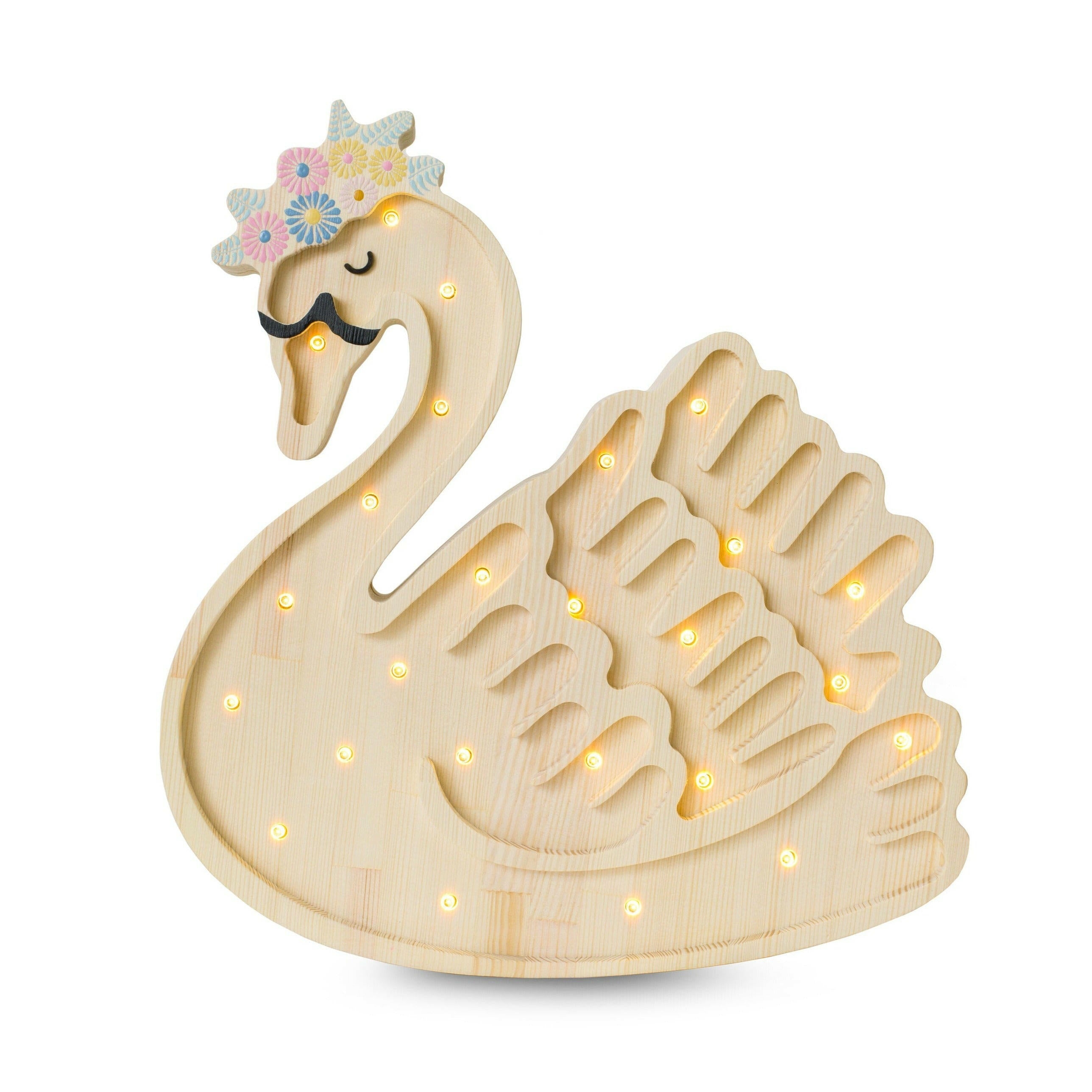 Little Lights Swan Lamp Little Lights US Wood