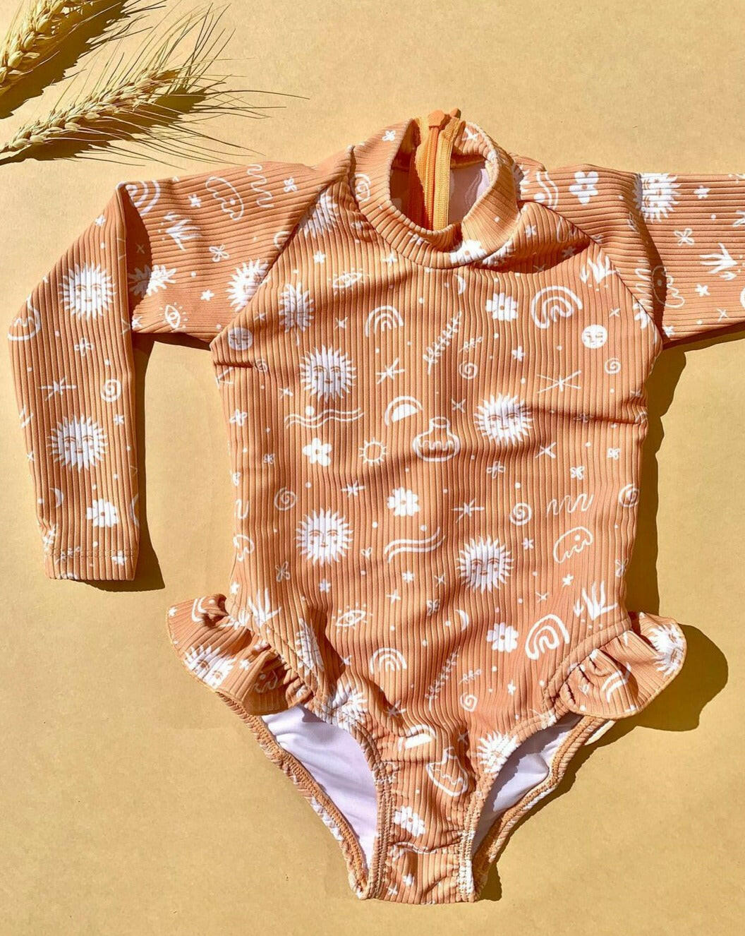 Zoe Rashguard Swimsuit - Terracotta Swimwear Salty Swimwear