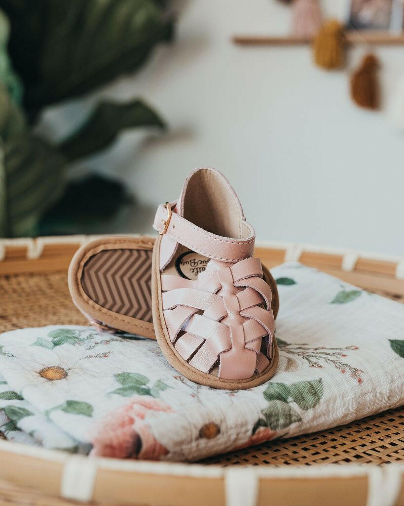 Pearl Pink Ella Sandal Shoes Little Love Bug Co.