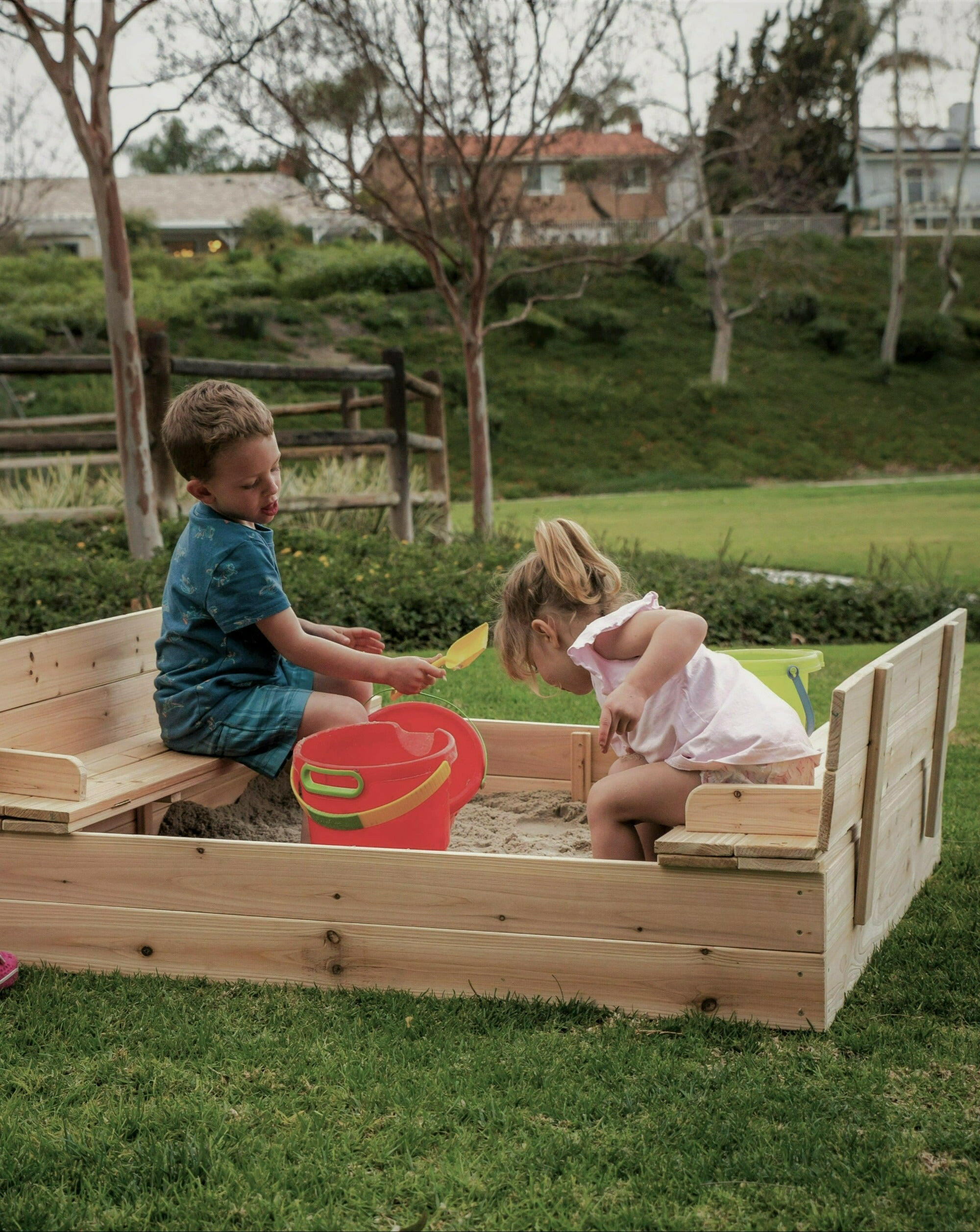 Solid Wood Sandbox Kids Toys Be Mindful