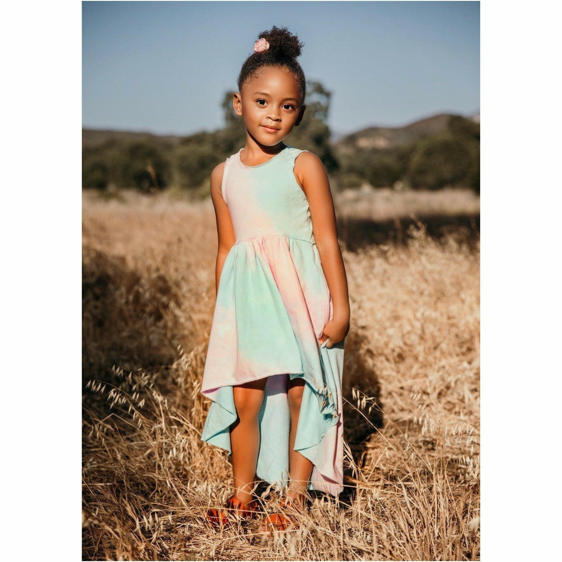 Organic Giselle Dress Cotton Candy Tie Dye Dresses Be Mi Los Angeles