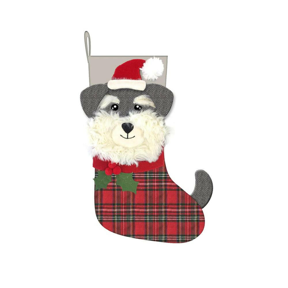 SANTA SHNAUZER STOCKING Stocking MON AMI