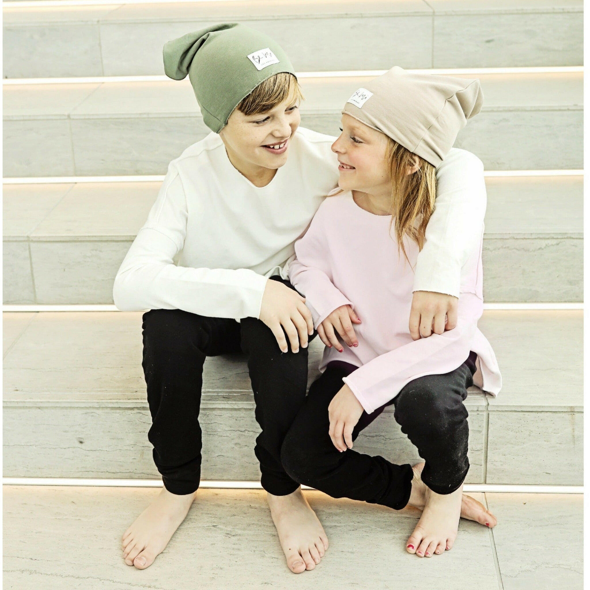 Organic Oversized Beanie Beanies Be Mi Los Angeles M (2yrs +) Olive