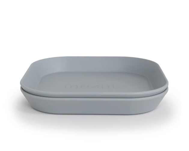 Square Dinnerware Plates- Set of 2 Cloud Baby Essentials Mushie