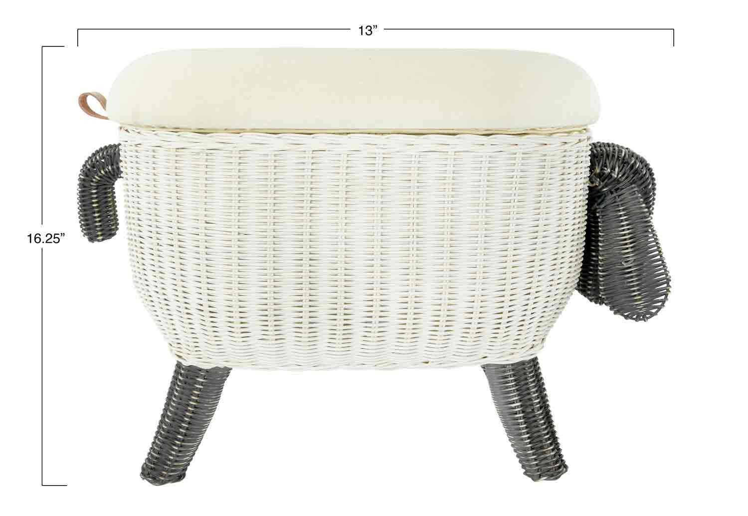 Rattan Stool - Sheep Children's Furniture Bloomingville Mini