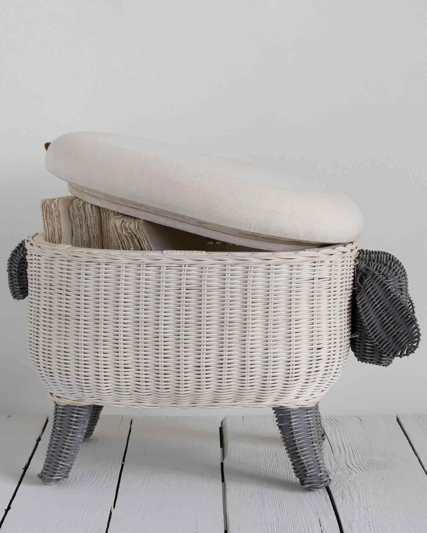 Rattan Stool - Sheep Children's Furniture Bloomingville Mini