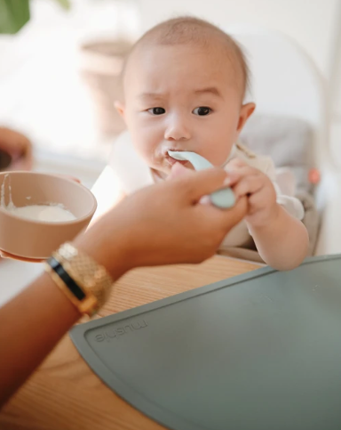 Silicone Feeding Spoons - Blush Shifting/Sand- 2 Pack feeding Mushie