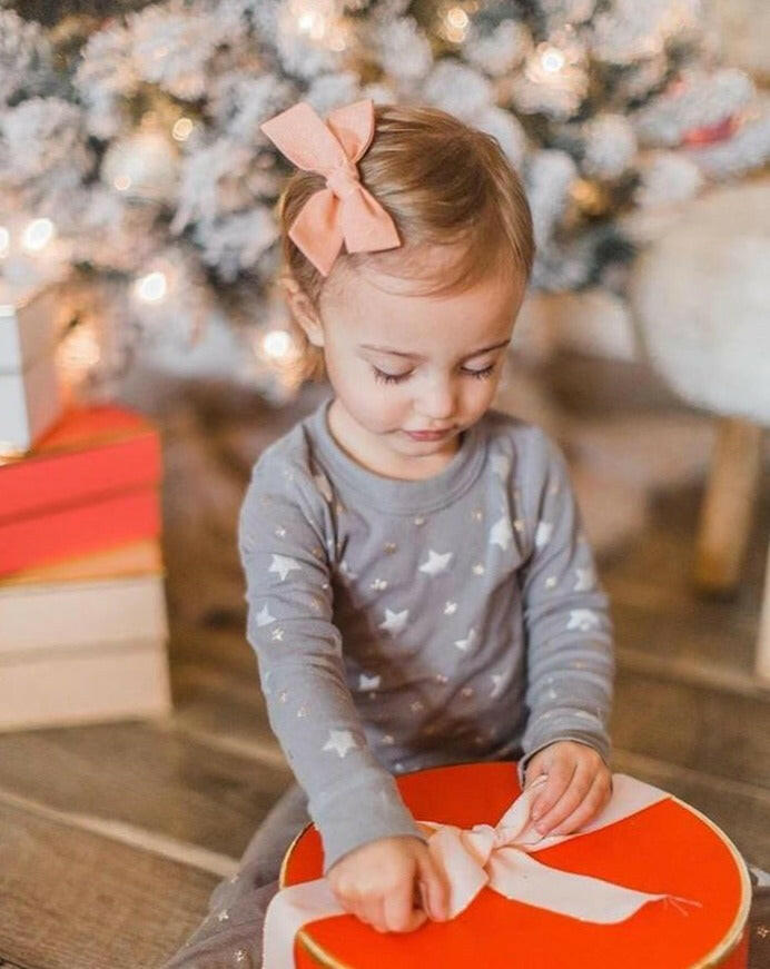 Organic Long Sleeve Pajamas - Stars Gray Pajamas Skylar Luna