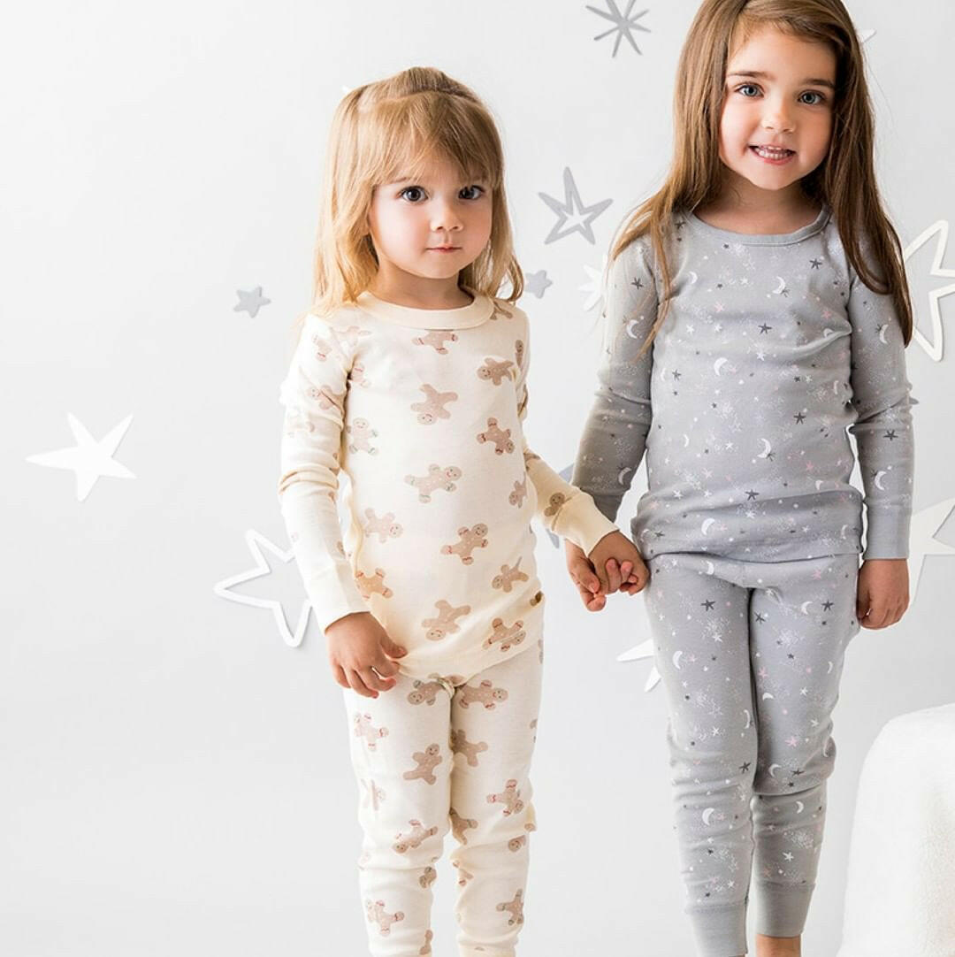 Organic Long Sleeve Pajamas - Stardust Stars Pajamas Skylar Luna