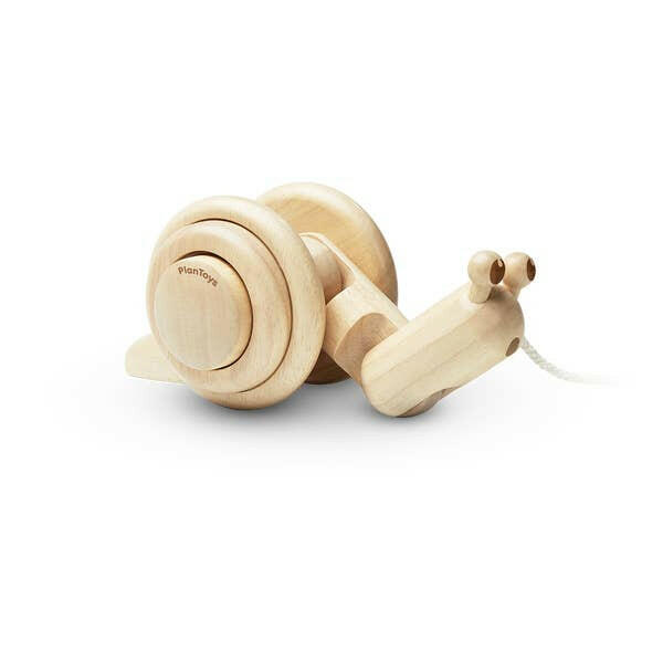 Plan Toys Pull-Along Snail - Natural Kids Toys PlanToys