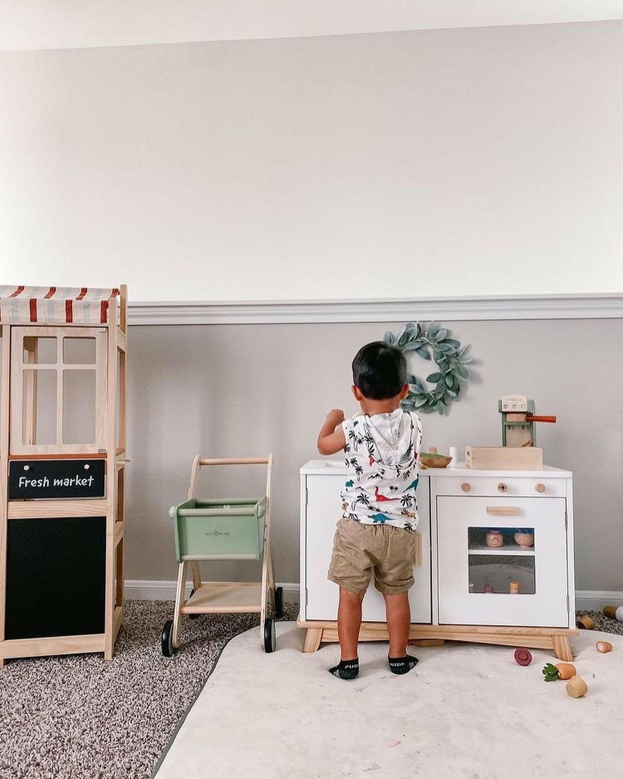 Wooden Toddler Play Kitchen Be Mindful