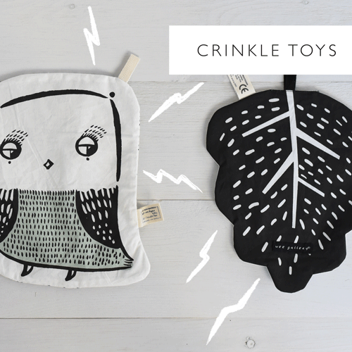 Organic Crinkle Toy - Leaf Crinkle Toys Wee Gallery