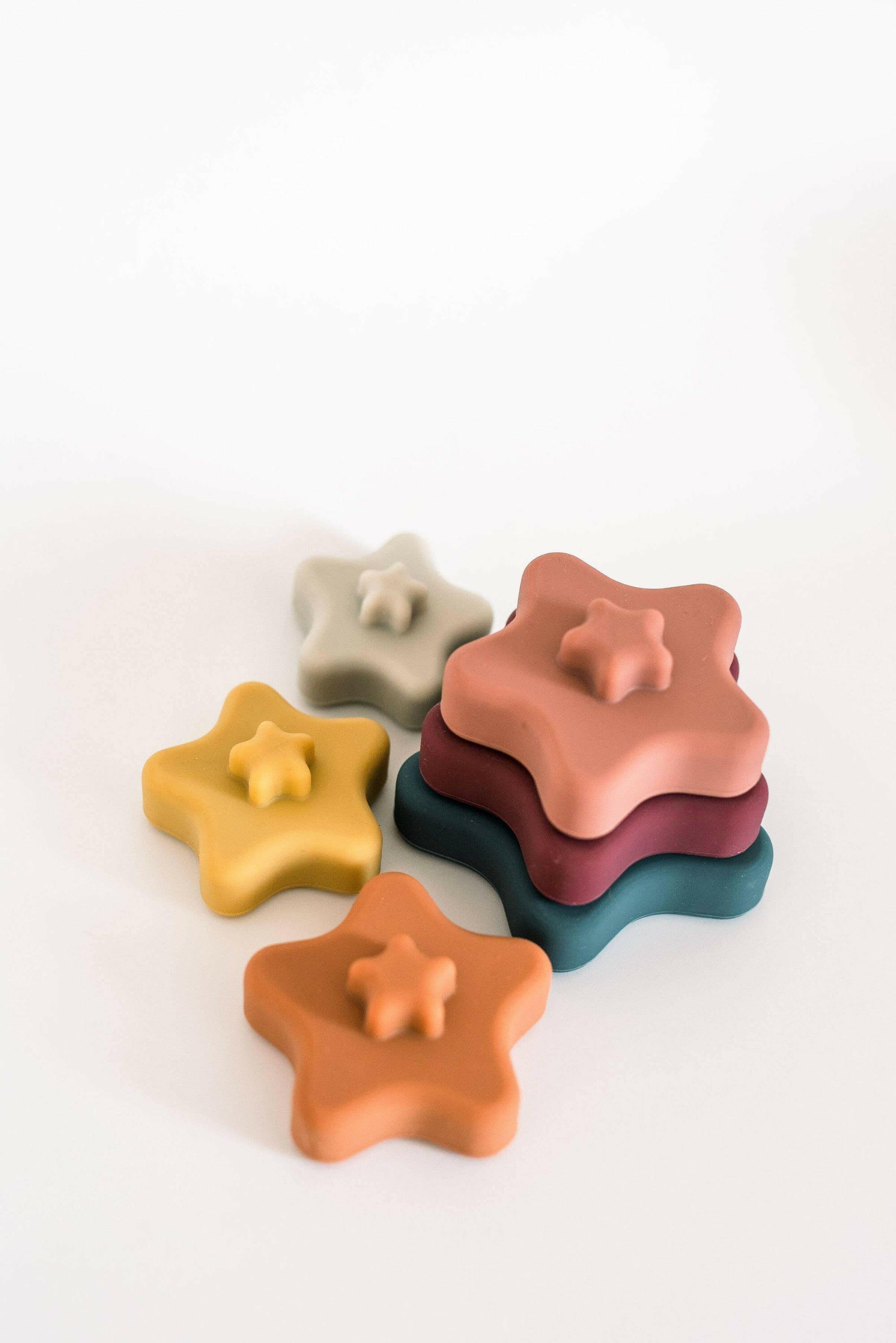 Stella Star Stacker Muted Baby Essentials Three Hearts