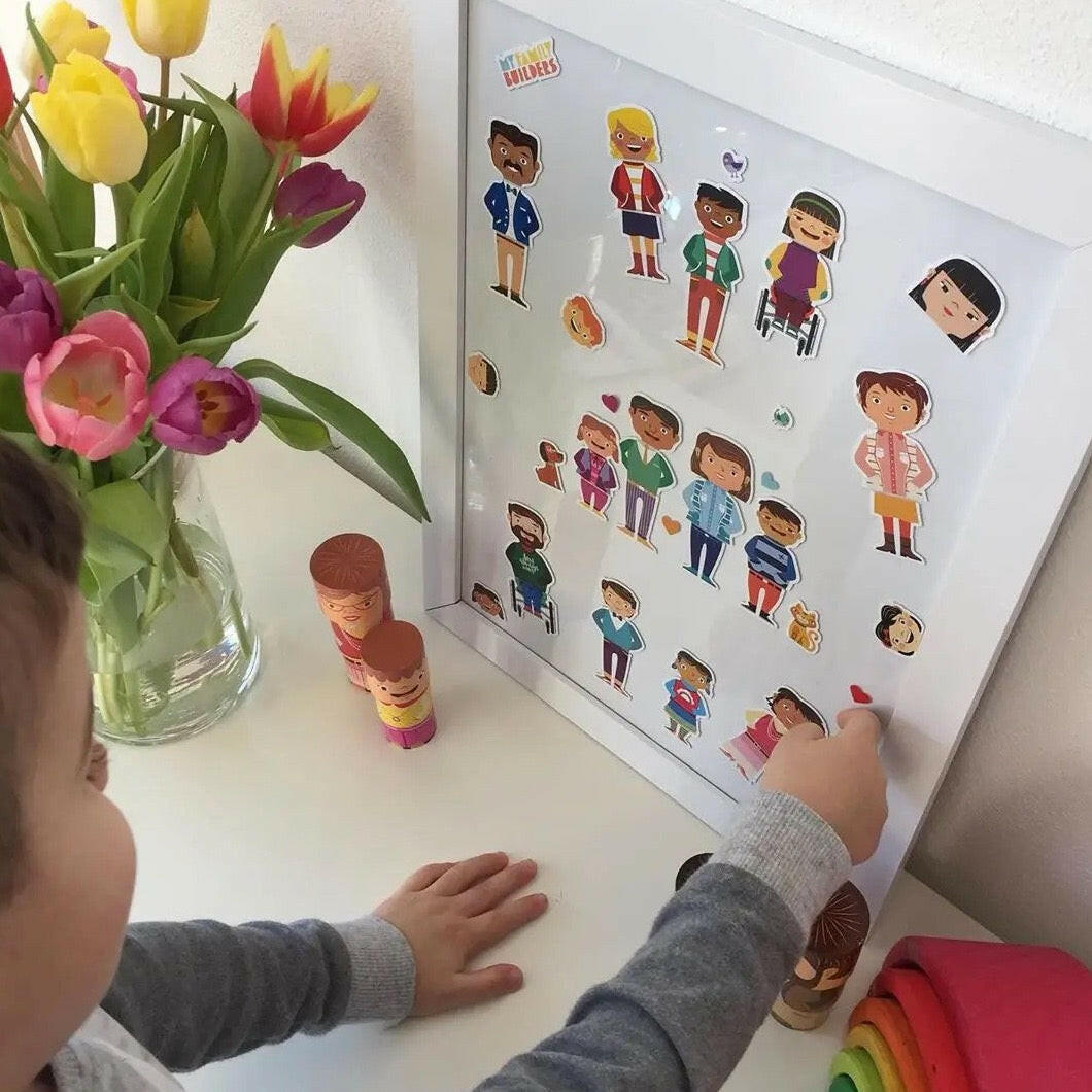 MyFamilyBuilders™ 100 Removable Stickers Kids Toys My Family Builders