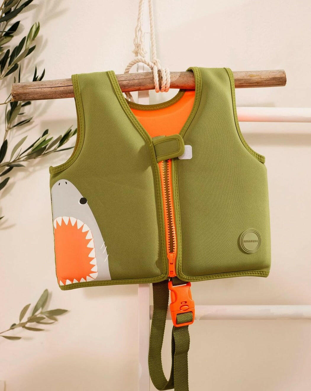 Lifesaver Vest Shark Attack - Olive Outdoor Toys Sunnylife