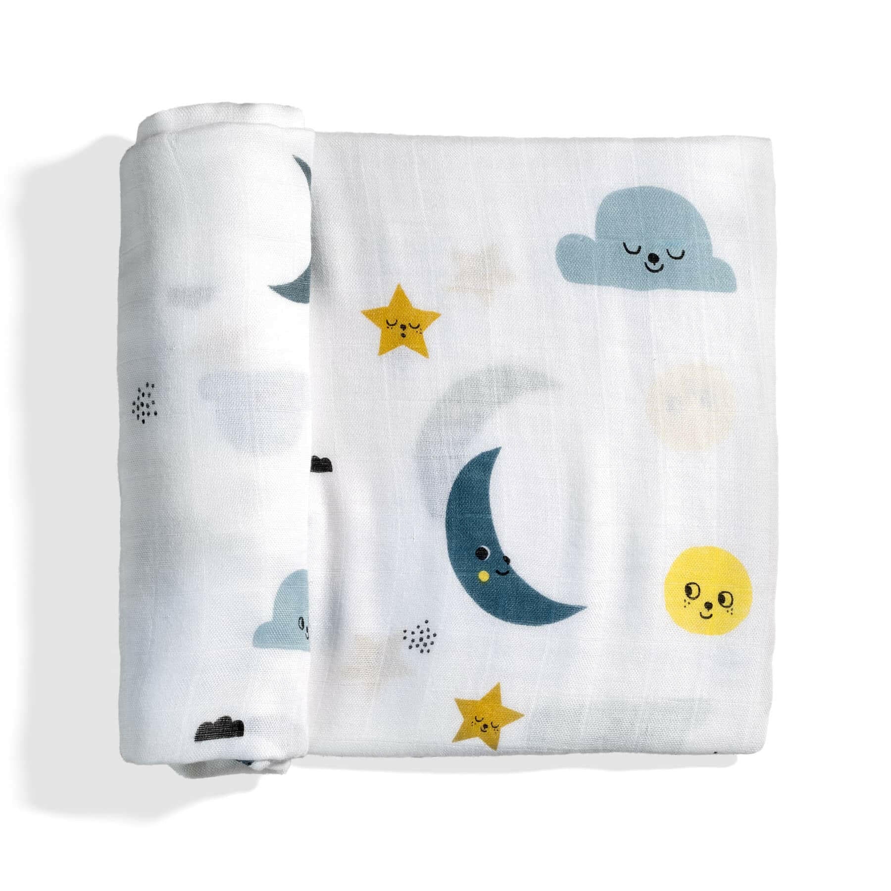 Moon and stars bamboo swaddle Swaddle Rookie Humans