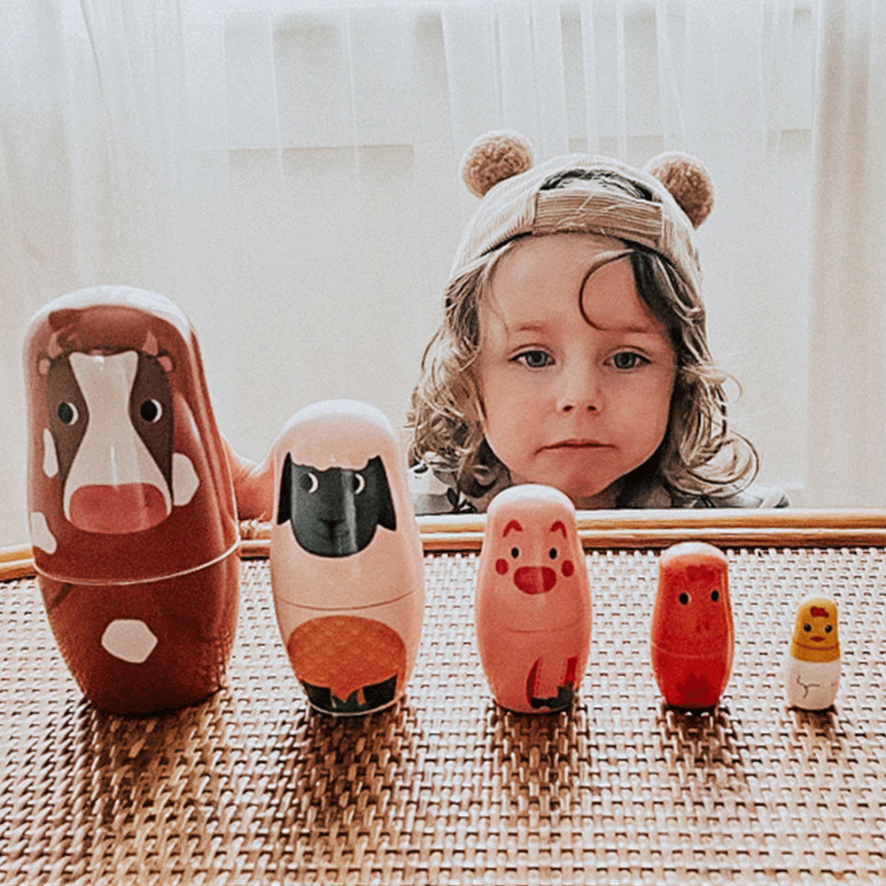 Farm Animal Russian Dolls by Bigjigs Toys US  Bigjigs Toys US