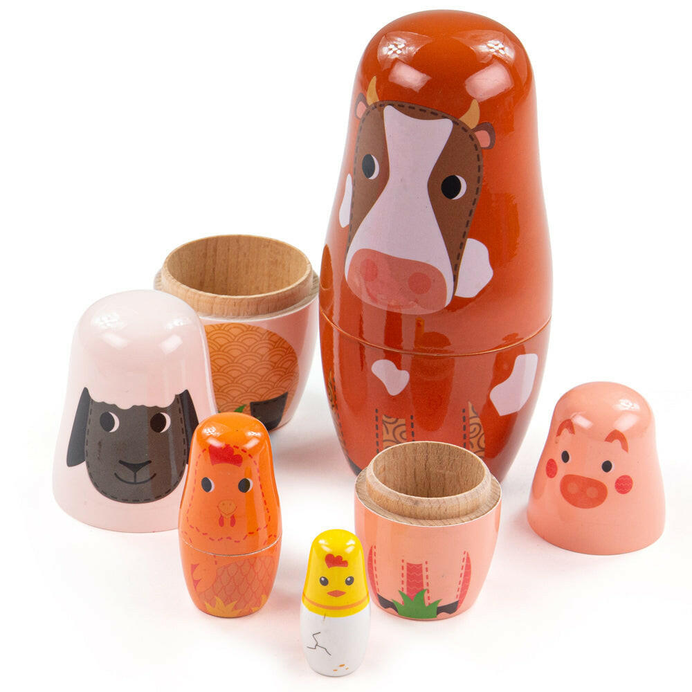 Farm Animal Russian Dolls by Bigjigs Toys US  Bigjigs Toys US
