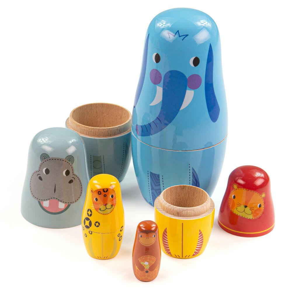 Jungle Animal Russian Dolls by Bigjigs Toys US  Bigjigs Toys US