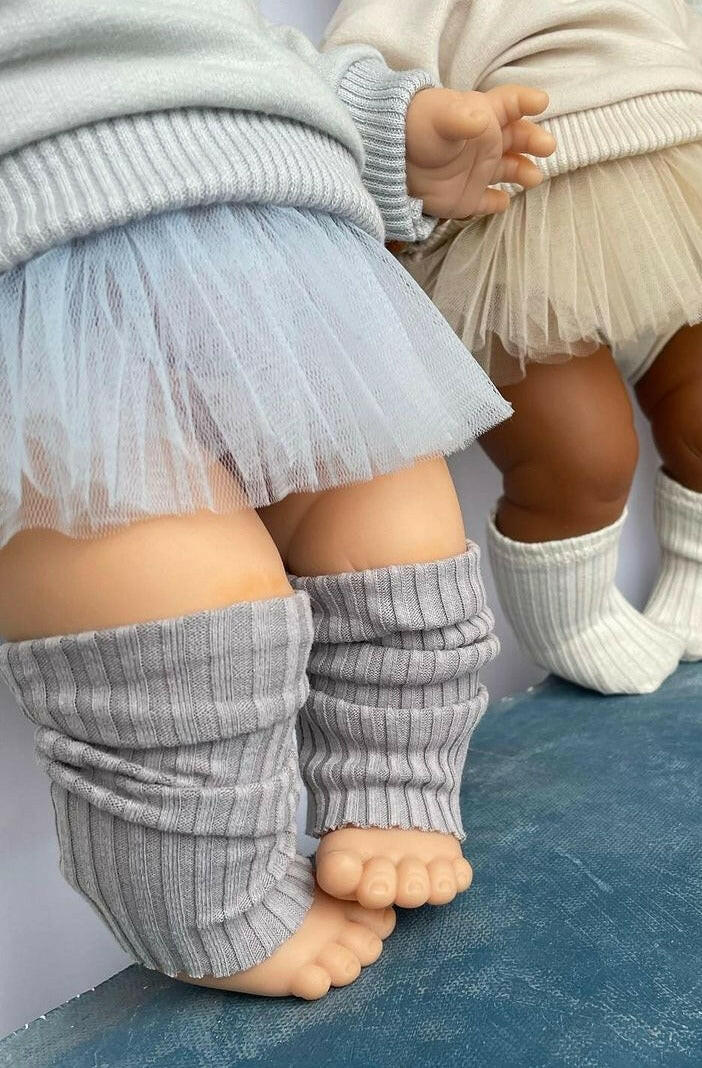 Doll Leg Warmers Doll Clothing Little Wonder & Co. Ash