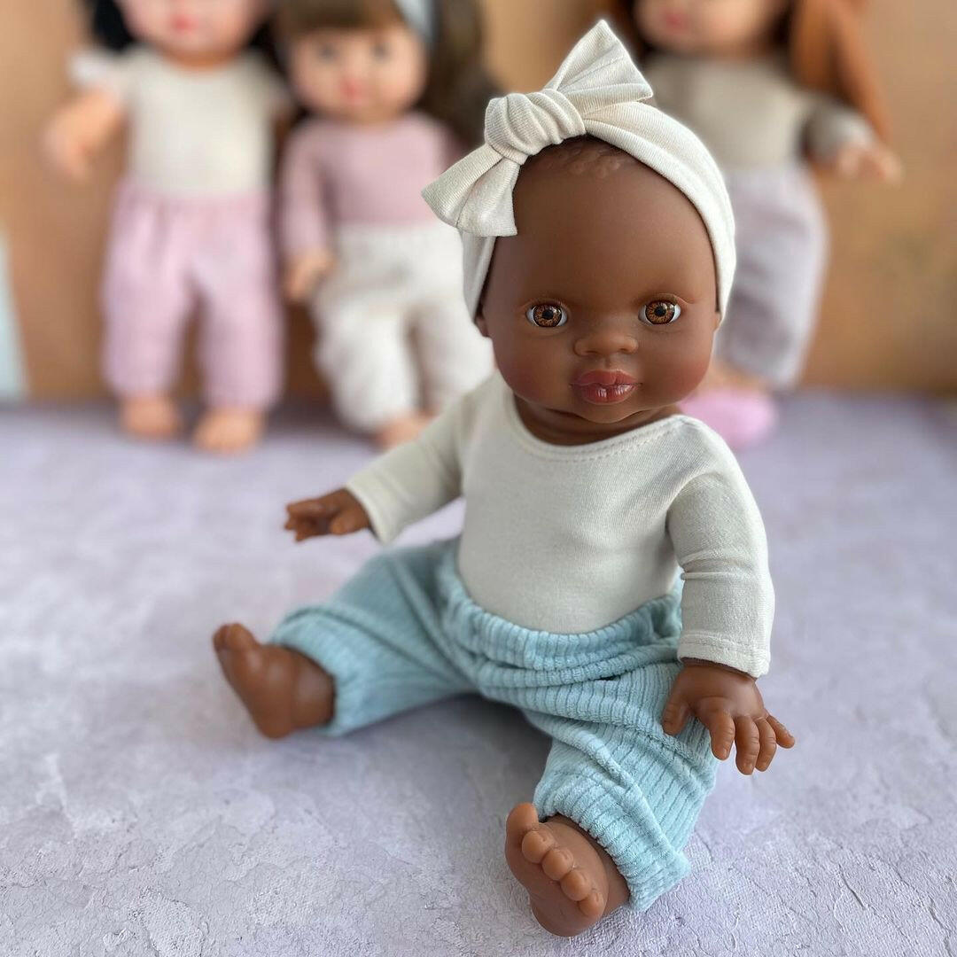 Baby Doll Cotton Headband Doll Clothing Little Wonder & Co. White
