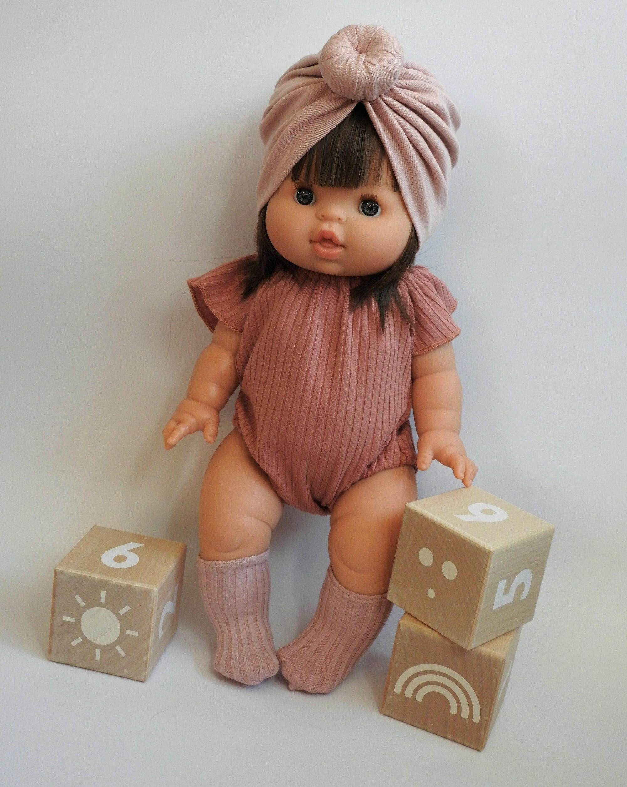 Doll Romper Doll Clothing Little Wonder & Co. Mauve