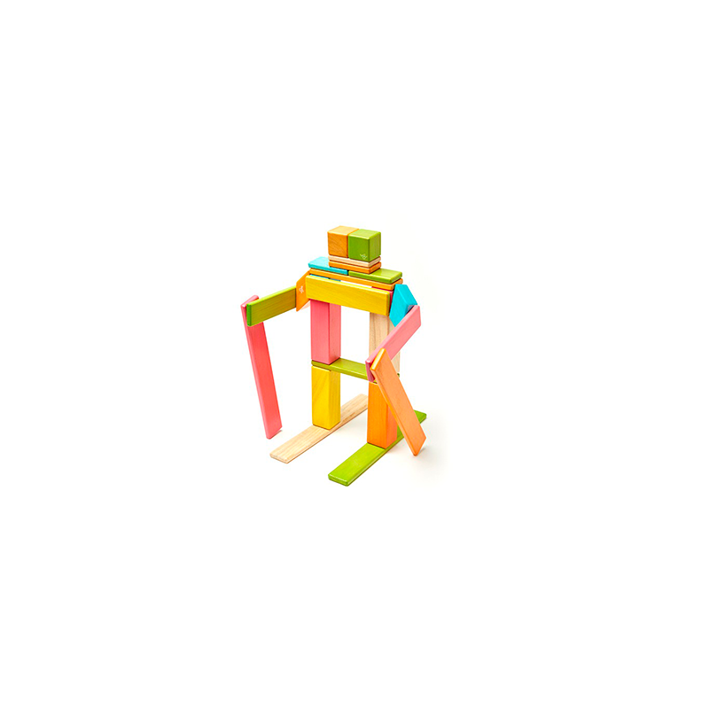 Tegu Classics 24-Piece Set Magnetic Wooden Blocks Kids Toys Tegu
