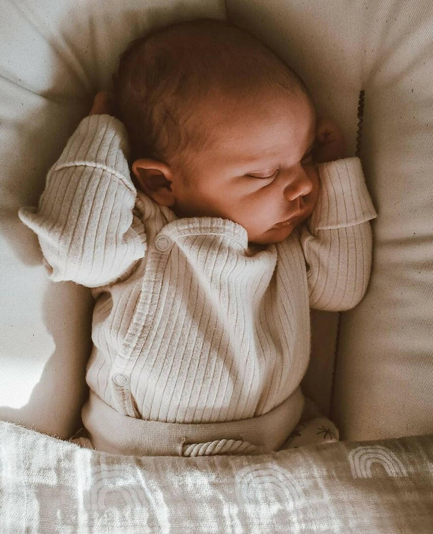 Organic Cotton Ribbed Newborn Baby Kimono Baby Clothing The Simple Folk