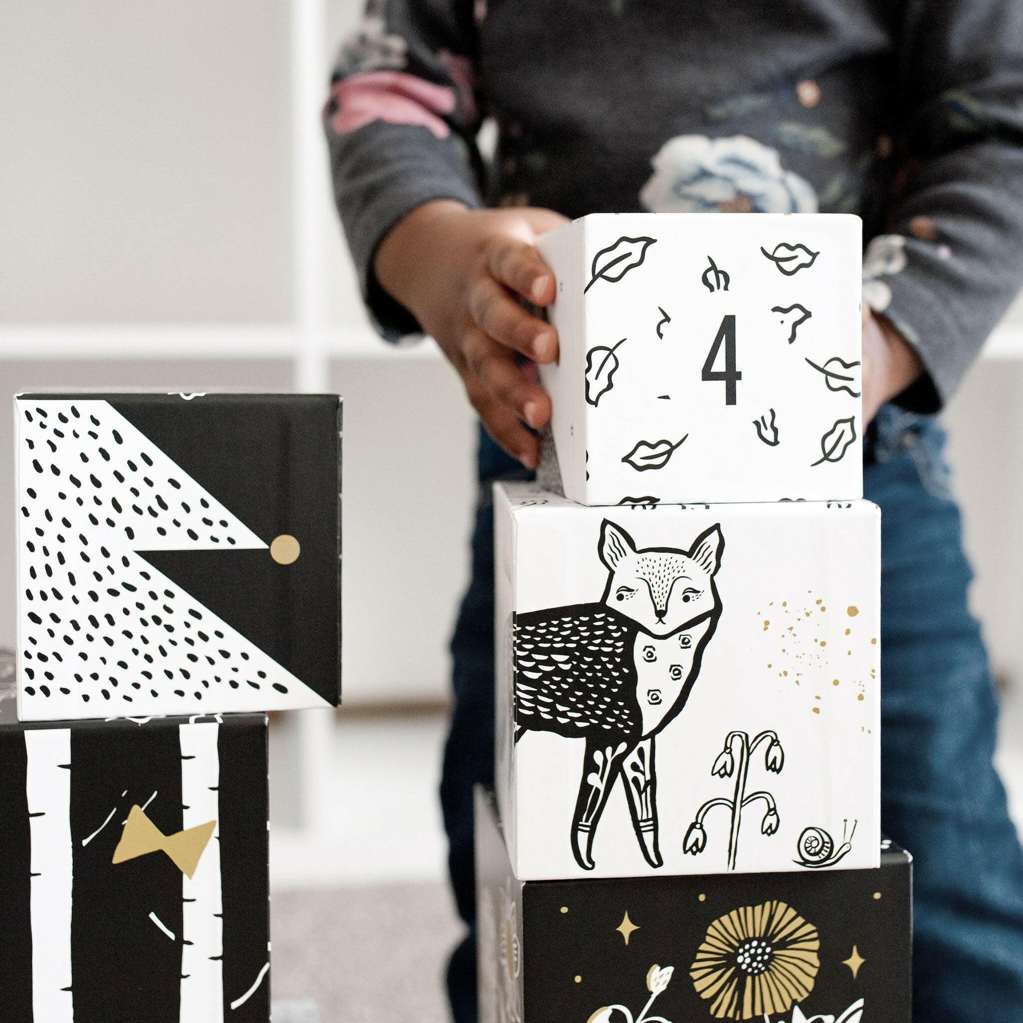 Nesting Blocks - Woodland Numbers Toys Wee Gallery