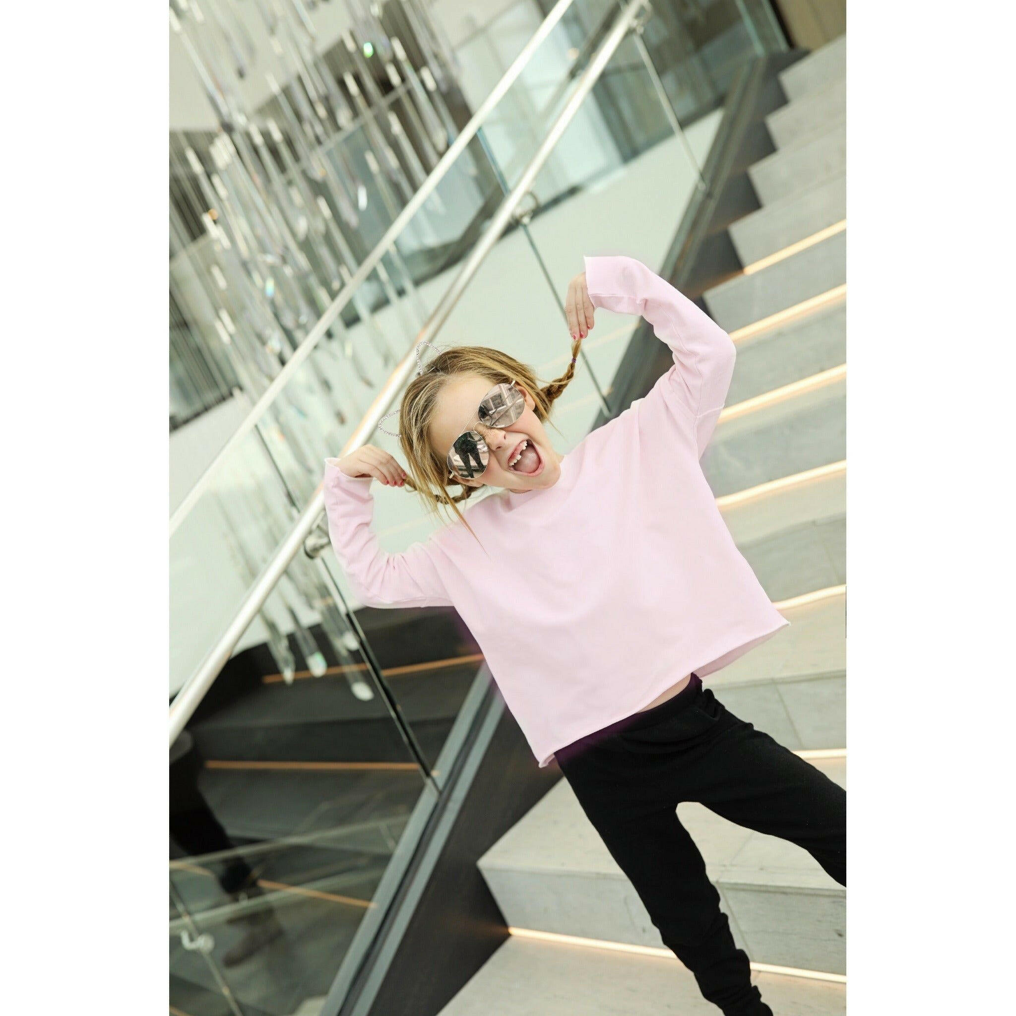 Organic V Raw Edge Top Sweatshirts Be Mi Los Angeles