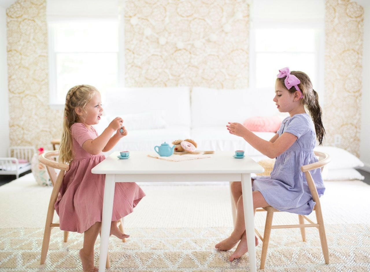 Crescent Table - White Kids Toys Milton & Goose
