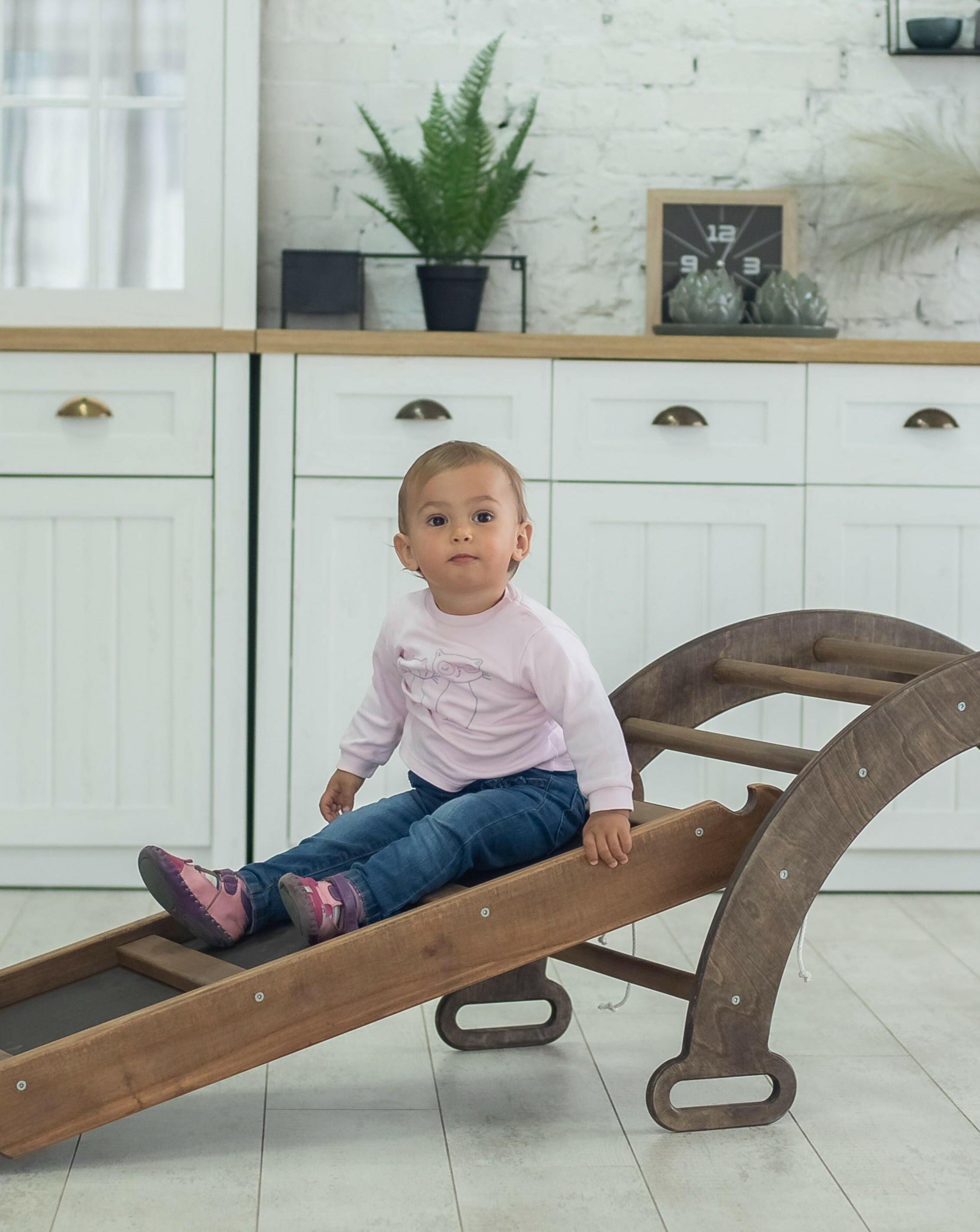 2in1 Montessori Arch Set: Climbing Arch/Rocker Balance + Slide Board/Climbing Ramp 2in1 Playsets Goodevas